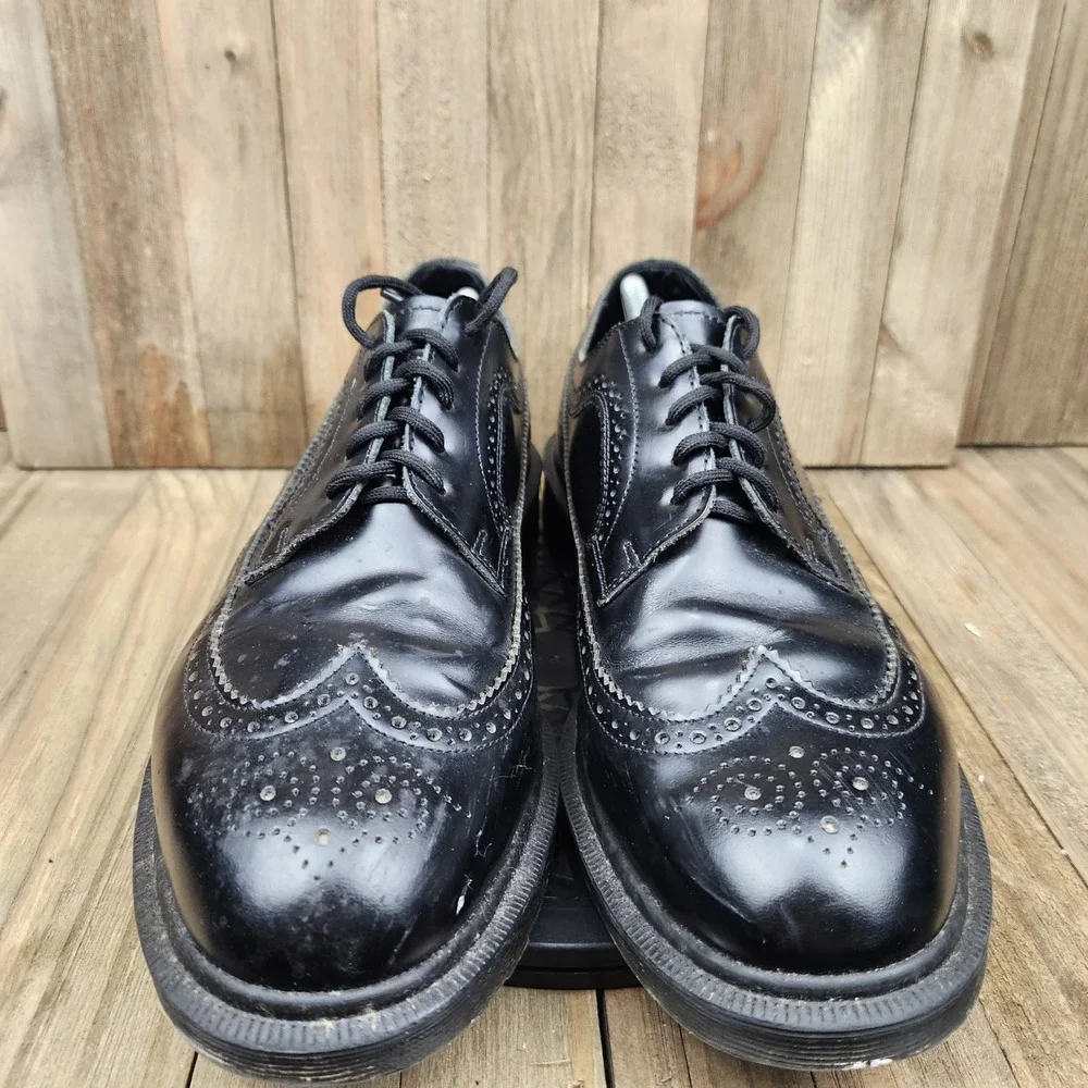 90s Dr. Martens 3989 Made in England Brogue Shoes Mens size 11 Black Leather